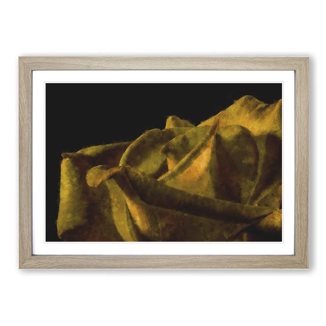 Yellow Rose Flower Vol.2 - Picture Frame Graphic Art East Urban Home Frame Option: Oak Framed, Size: 48cm H x 65cm W x 2cm D on Productcaster.