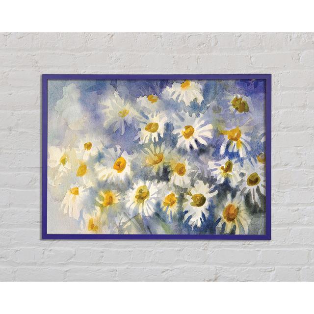 Abstract Daisy Blues - Single Picture Frame Art Prints August Grove Size: 29.7cm H x 42cm W x 2cm D on Productcaster.