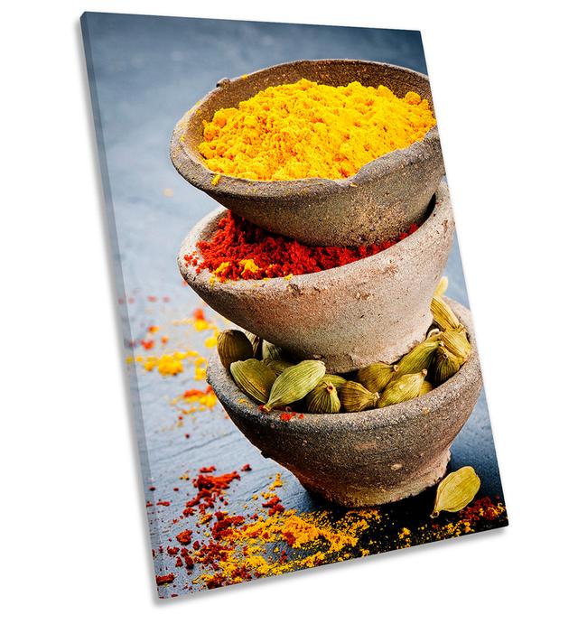 Spices Bowls Herbs Kitchen Picture - Wrapped Canvas Art Prints 17 Stories Size: 45.7cm H x 30.5cm W x 2cm D on Productcaster.