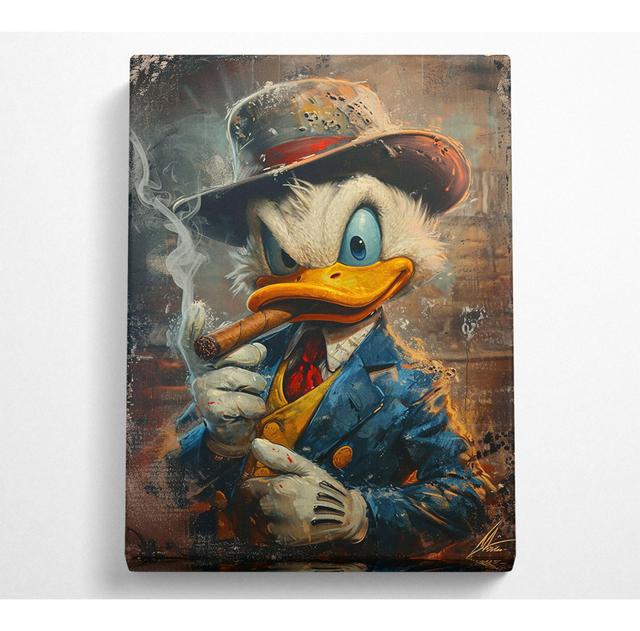 Gangster Duck - No Frame Art Prints on Canvas ClassicLiving Size: 106.6cm H x 66cm W on Productcaster.