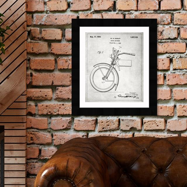 'Harley Shock Absorber 1925' Framed Graphic Art East Urban Home Size: 31 cm H x 25 cm W on Productcaster.