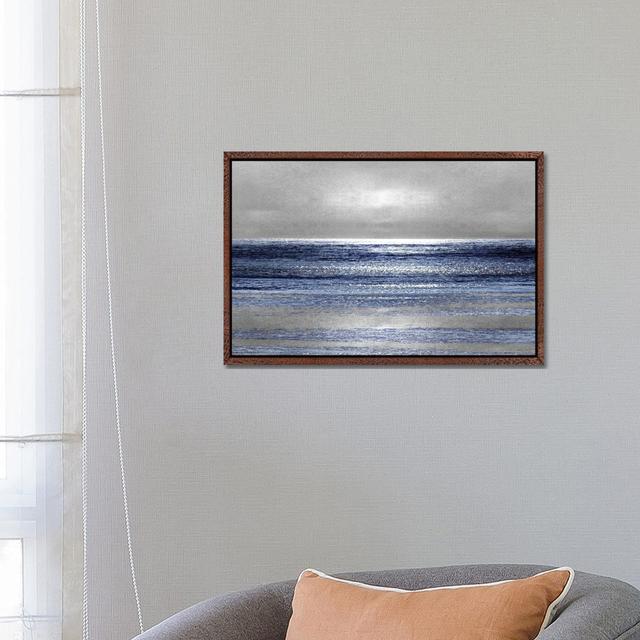 Silver Seascape II by Michelle Matthews - Wrapped Canvas Print Mercury Row Format: Classic Wood Framed, Size: 45.72cm H x 66.04cm W x 3.81cm D on Productcaster.