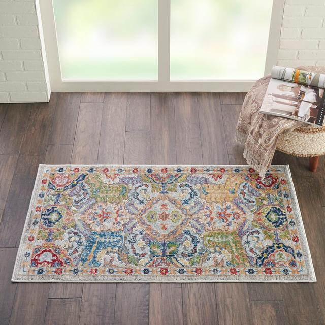 Hitton Blue/Red/Yellow Rug World Menagerie Rug Size: Runner 71 x 244cm on Productcaster.