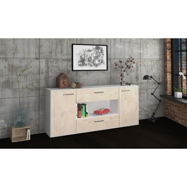 Cathlene 180cm Wide 2 Drawer Sideboard Borough Wharf Colour: Cedar Wood/White on Productcaster.