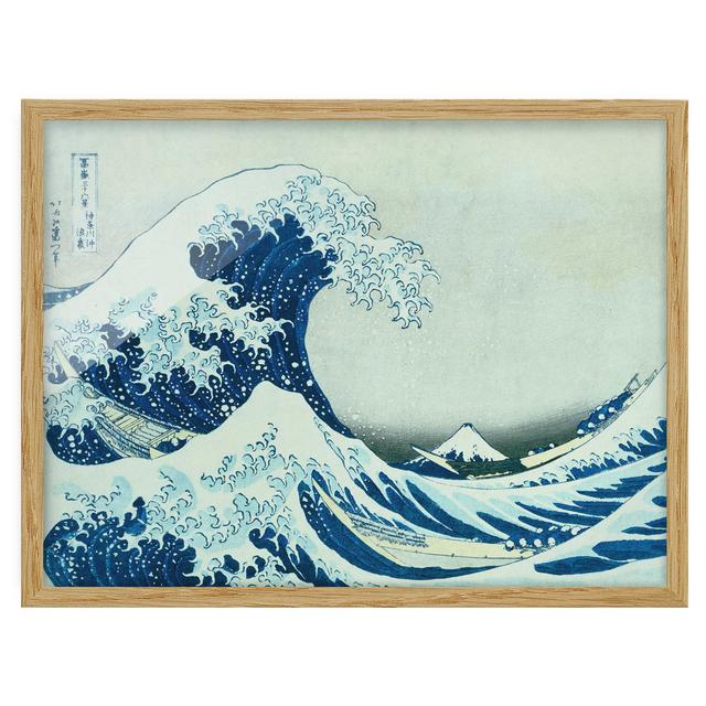 Picture With Frame - Katsushika Hokusai - The Great Wave Of Kanagawa - Landscape 3:4 House of Hampton Frame Option: Brown Framed, Size: 30cm H x 40cm on Productcaster.