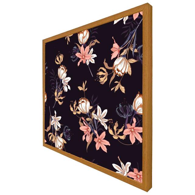 Halesite Blossoming Flowers - Single Picture Frame Art Prints ClassicLiving Size: 61cm H x 61cm W x 4cm D, Frame Colour: Oak Framed on Productcaster.