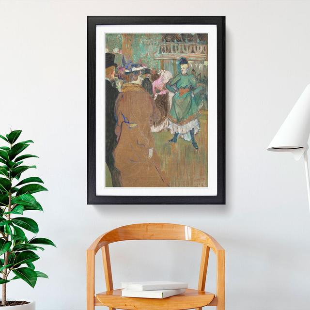 Quadrille at the Cabaret by Henri de Toulouse-Lautrec - Picture Frame Painting East Urban Home Size: 48cm H x 36cm W x 2cm D, Frame Option: Black Fram on Productcaster.