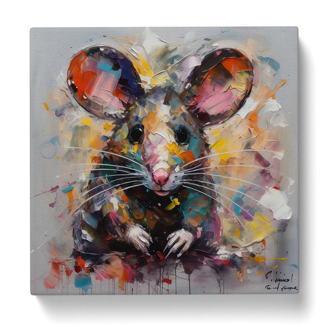 Mouse Expressionism - No Frame Print Marlow Home Co. Size: 35cm H x 35cm W x 3cm D on Productcaster.