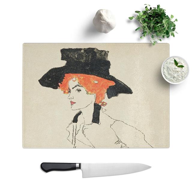 Portrait of a Woman Vol.2 by Egon Schiele Chopping Board East Urban Home Size: 0.4cm H x 20cm W x 28.5cm L on Productcaster.