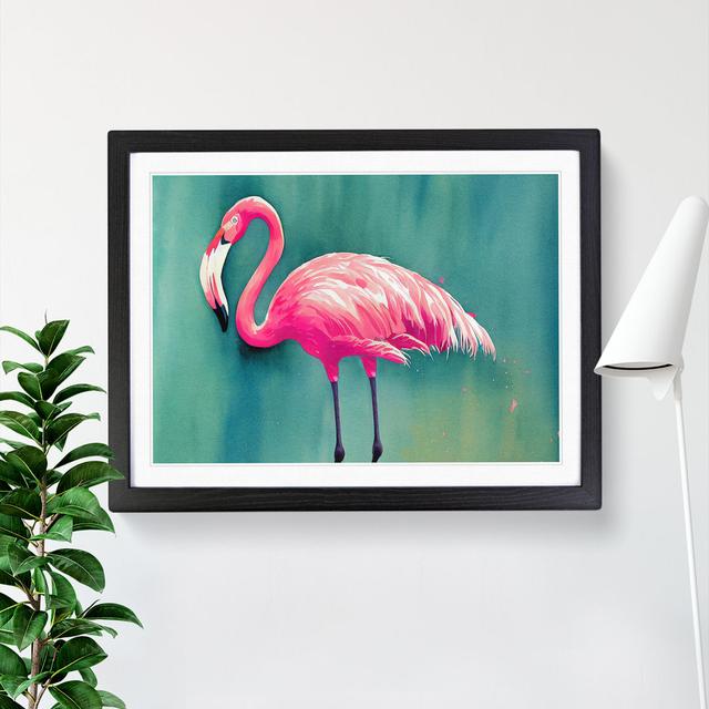 Flamingo Vol.4 - Picture Frame Graphic Art Bay Isle Home Frame Colour: Black Framed, Size: 34cm H x 46cm W x 2cm D on Productcaster.