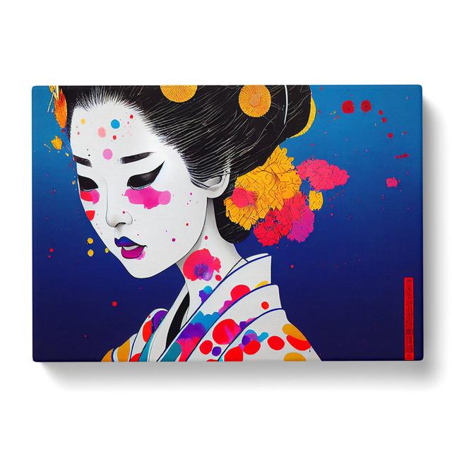 Geisha Splatter Vol.6 - Wrapped Canvas Painting ClassicLiving Size: 50cm H x 76cm W x 3cm D on Productcaster.