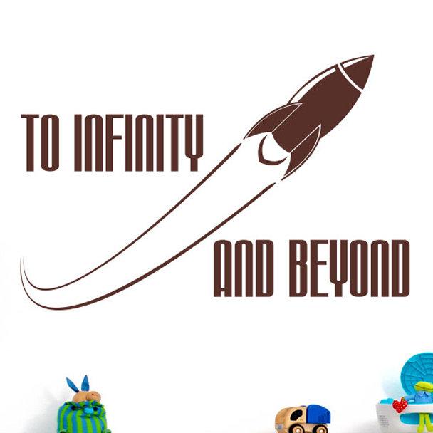 To Infinity and Beyond Wall Sticker 17 Stories Size: Large, Colour: Brown on Productcaster.