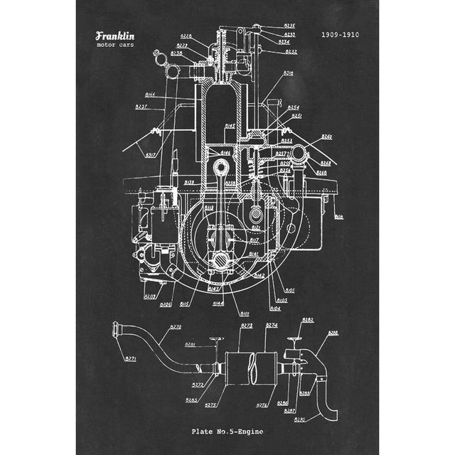 Franklin Car III - Unframed Drawing Print Williston Forge Size: 46cm H x 30cm W x 3.8cm D on Productcaster.