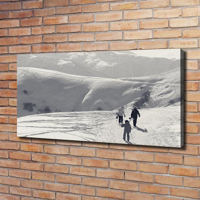 Canvas Print - Wall Art - Prints On Canvas - 120X60 Image Picture Theme: Skiers Union Rustic on Productcaster.