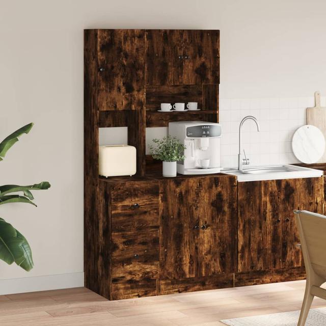 Vidaxl Küchenschrank Braun Eichen-Optik 95X50x180 Cm Holzwerkstoff DEvidaxl Ausführung: Räuchereiche on Productcaster.