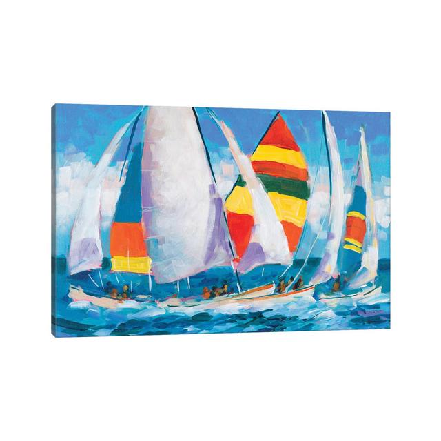 Wide Sails by Jane Slivka - Wrapped Canvas Painting Breakwater Bay Size: 30.48cm H x 45.72cm W x 1.905cm D on Productcaster.