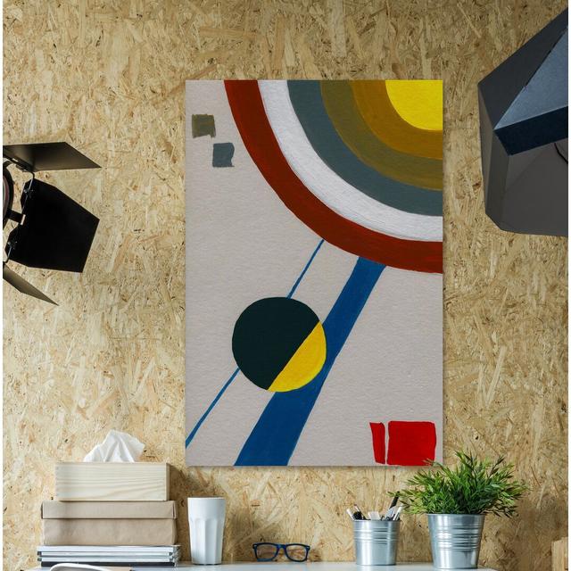 'Yellow Target' by Julia Posokhova - Wrapped Canvas Art Print East Urban Home Size: 76cm H x 51cm W on Productcaster.