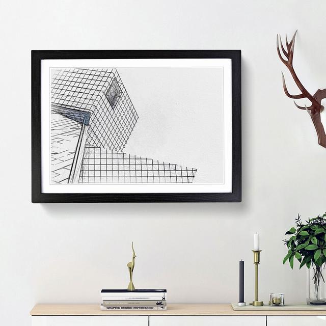 Architecture Sketch Vol.29 in Abstract - Picture Frame Drawing Print East Urban Home Frame Option: Black Framed, Size: 27cm H x 36cm W x 2cm D on Productcaster.