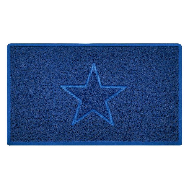 Star Doormat NICOMAN Mat Size: 45cm W x 75cm L, Colour: Blue on Productcaster.