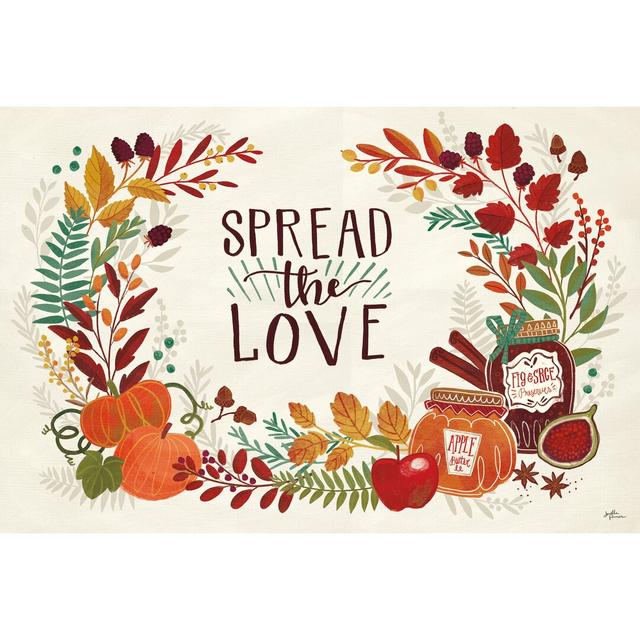 Spread the Love I by Janelle Penner - Wrapped Canvas Typography Print Rosalind Wheeler Size: 61cm H x 91cm W on Productcaster.