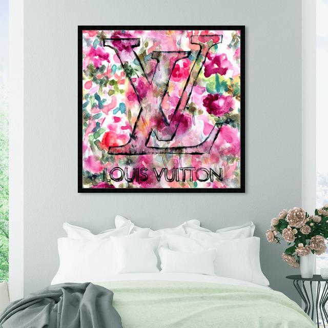 Floral and Botanical LV Garden by Oliver Gal - Painting Oliver Gal Frame Colour: Black Framed, Size: 101.6cm H x 101.6cm W on Productcaster.