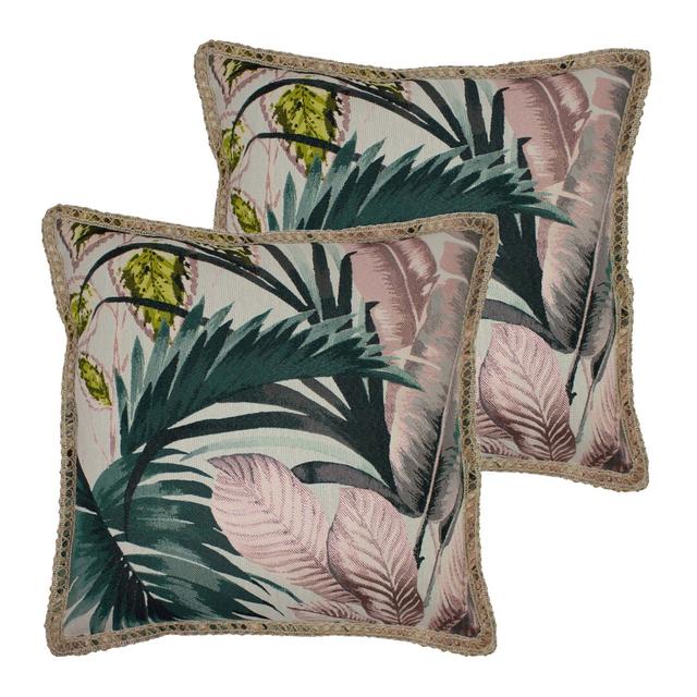 Floral Scatter Cushion With Filling (Set of 2) furn. Fill Material: Feathers on Productcaster.