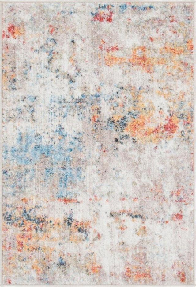 Sheilds Flatweave Grey/Blue/Orange Rug Borough Wharf Rug Size: Rectangular 66 x 91cm on Productcaster.