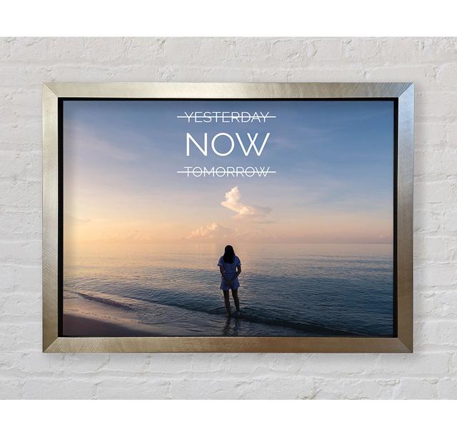 Yesterday Now Tommorow Framed Print House of Hampton Format: Black Framed Paper, Size: 59.7cm H x 84.1cm W x 3cm D on Productcaster.