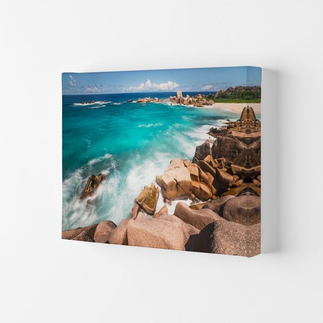 Secret Beach Landscape by Karsten Wrobel - Photograph Print on Canvas House of Hampton Format: Wrapped Canvas, Size: 29.7cm H x 42cm W x 4cm D on Productcaster.