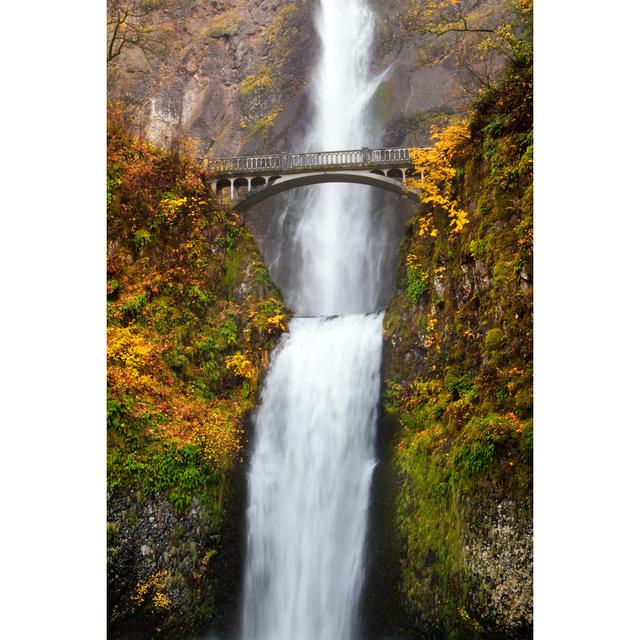 Multnomah Falls In Oregon by Alptraum - Wrapped Canvas Print Alpen Home Size: 61cm H x 91cm W on Productcaster.