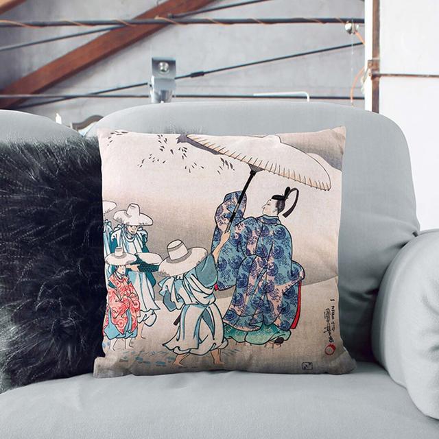 Emperor Kwoko by Utagawa Kuniyoshi Cushion with Filling East Urban Home Size: 55cm H x 55cm W x 20cm D on Productcaster.