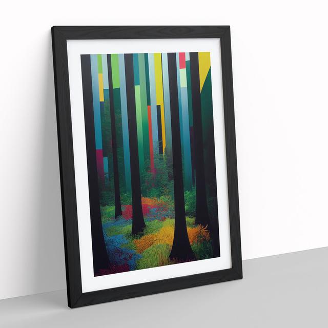 Artistic Forest No.3 Abstract - Picture Frame Graphic Art Alpen Home Frame Colour: Black Framed, Size: 46cm H x 34cm W x 2cm D on Productcaster.