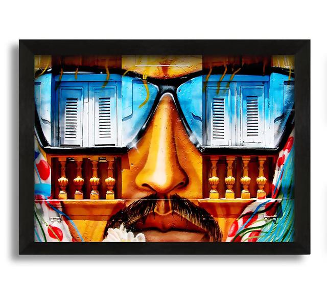 Graffiti Mexican Man - Picture Frame Graphic Art on Canvas Latitude Run Size: 42cm H x 60cm W x 10cm D on Productcaster.