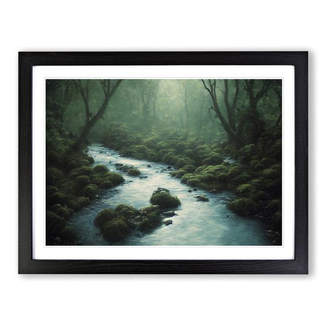 Amazing Forest Stream - Picture Frame Graphic Art Alpen Home Frame Colour: Black, Size: 25cm H x 34cm W x 2cm D on Productcaster.