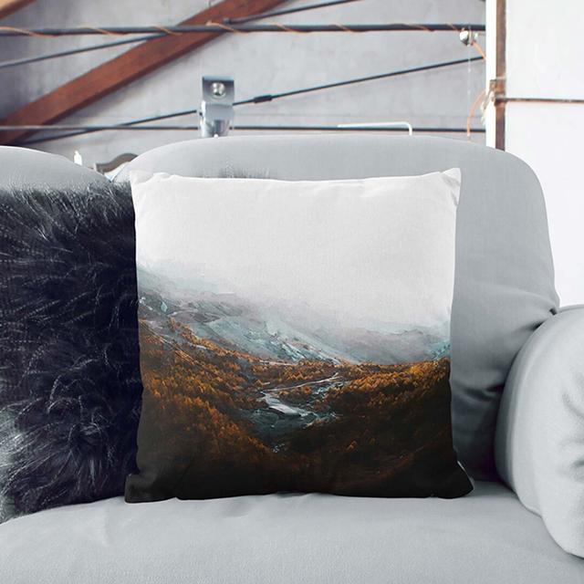 Zermatt in Switzerland Cushion with Filling East Urban Home Size: 40 x 40 cm, Backing Colour: Stone on Productcaster.