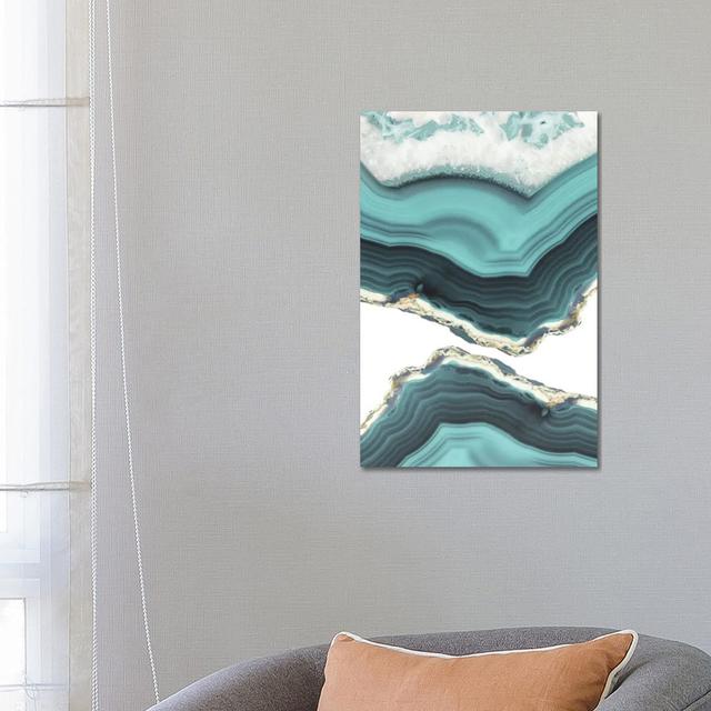 Sea Agate by Emanuela Carratoni - Wrapped Canvas Painting Metro Lane Size: 66.04cm H x 45.72cm W x 3.81cm D on Productcaster.