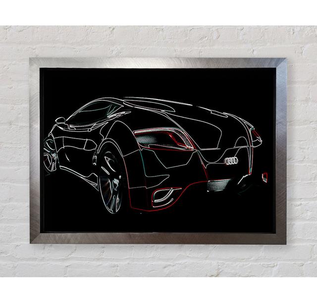 Bugatti Veyron Psychedelic Rear - Single Picture Frame Art Prints Bright Star Size: 42cm H x 59.7cm W x 3.4cm D on Productcaster.