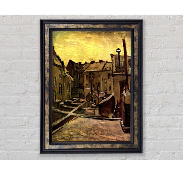 Van Gogh Hinterhöfe alter Häuser in Antwerpen im Schnee - Einzelne Bilderrahmen Kunstdrucke Bright Star Größe: 84,1 cm H x 59,7 cm B x 8 cm T on Productcaster.