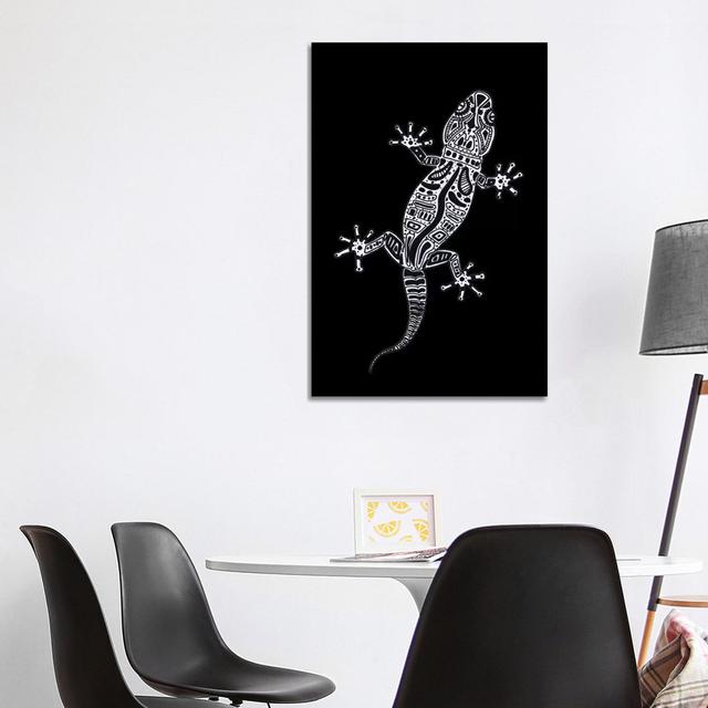 Ornate Lizard by Barruf - Wrapped Canvas Gallery-Wrapped Canvas Giclée Ebern Designs Size: 101.6cm H x 66.04cm W x 3.81cm D on Productcaster.