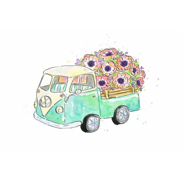 Flower Truck V by Catherine McGuire - Wrapped Canvas Print Rosalind Wheeler Size: 20cm H x 30cm W on Productcaster.