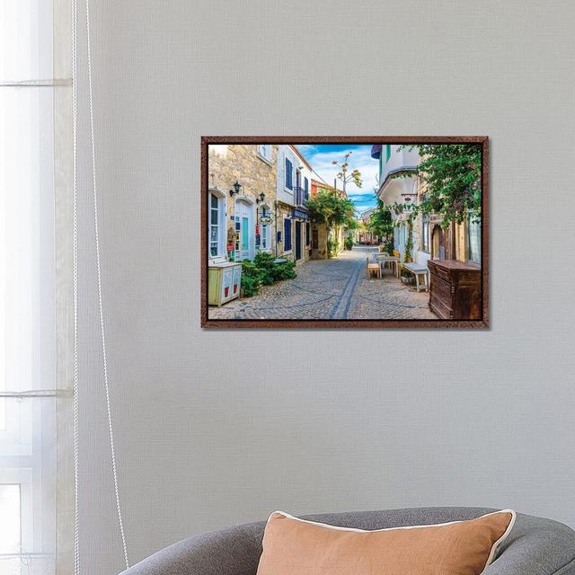 Alacati, Turkey IV by Nejdet Duzen - Print on Canvas Latitude Run Size: 45.72cm H x 66.04cm W x 3.81cm D, Format: Classic Brown Wood Framed on Productcaster.