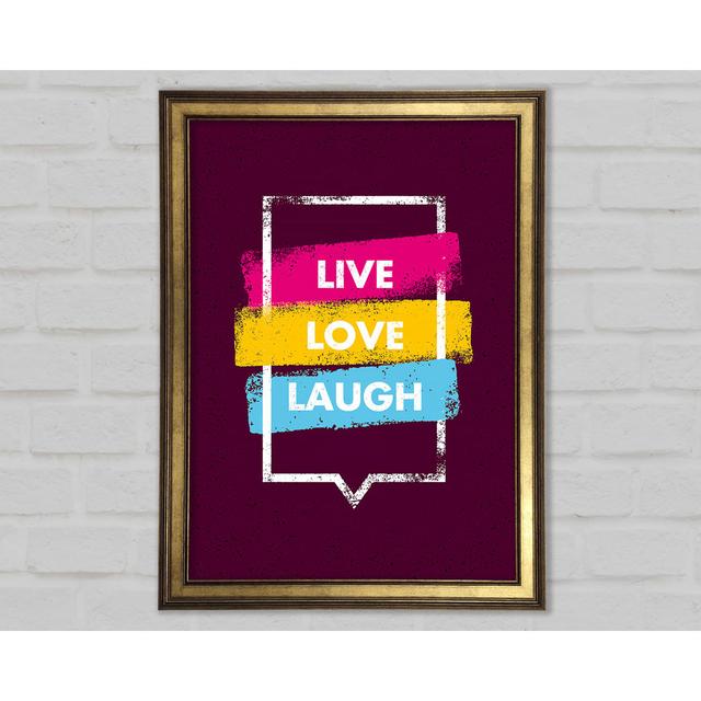 Live Love Laugh 2 - Print Happy Larry Size: 118.9cm H x 84.1cm W x 1.5cm D on Productcaster.