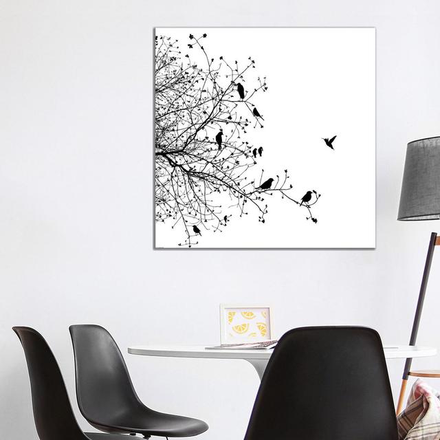 Birds I by GraphINC - Gallery-Wrapped Canvas Giclée on Canvas Corrigan Studio Size: 94cm H x 94cm W x 1.9cm D, Format: Wrapped Canvas on Productcaster.