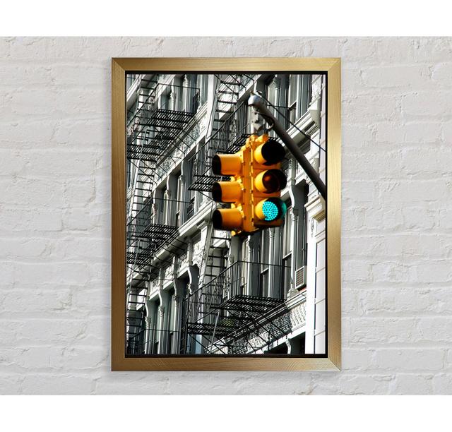 Yellow Traffic Lights - Print Bright Star Size: 118.9cm H x 84.1cm W x 3.4cm D on Productcaster.