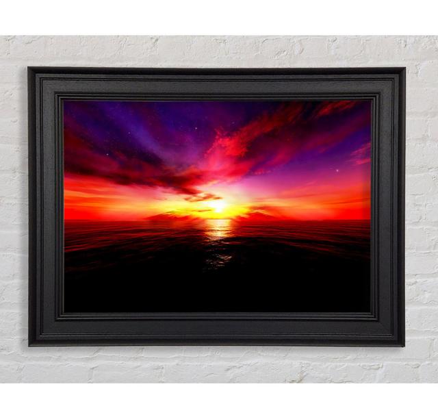 Sunset In Another World - Single Picture Frame Art Prints Ebern Designs Size: 21cm H x 42cm W on Productcaster.