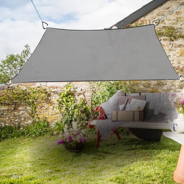 Drumourne 3.6m x 3.6m Square Shade Sail Dakota Fields Colour: Anthracite on Productcaster.