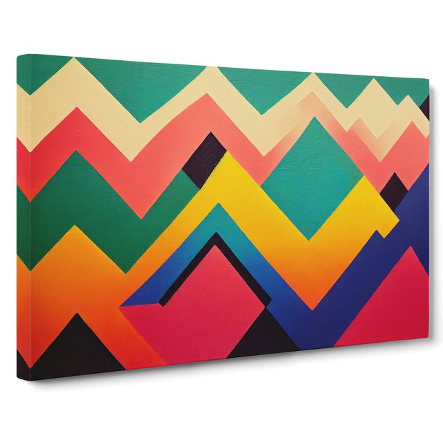 Super Modern Abstract Art - Wrapped Canvas Print Metro Lane Size: 50cm H x 76cm W x 3cm D on Productcaster.