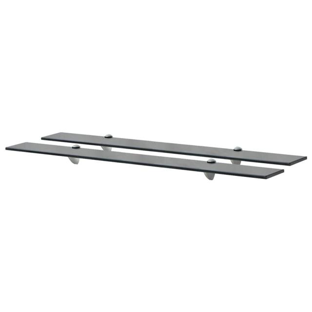 2 Piece Floating Shelf (Set of 2) Latitude Run Size: 0.8cm H x 90cm W x 20cm D, Finish: Black on Productcaster.