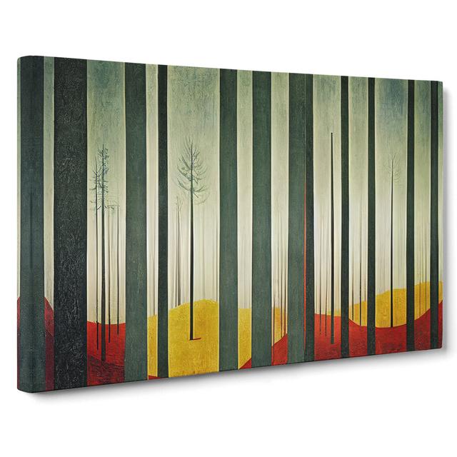 Enigmatic Abstract Forest - Wrapped Canvas Graphic Art Alpen Home Size: 40cm H x 60cm W x 3cm D on Productcaster.