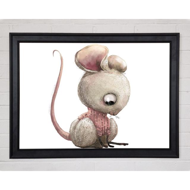 The Little Mouse Crouching Framed Print Zoomie Kids Format: Matte Black Framed Paper, Size: 59.7cm H x 84.1cm W x 1.5cm D on Productcaster.